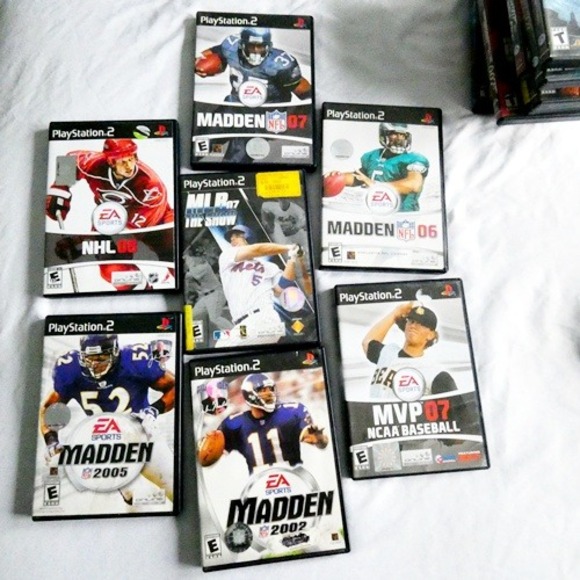 Sony PS2 PlayStation 2 Slim Console Bundle SCPH90001 20 Games 2 OEM Controllers